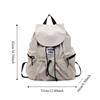 Light Weight Ruched Shoulder Bags Solid Color Student Schoolbag Simple Drawsting Backpacks  Outdoor