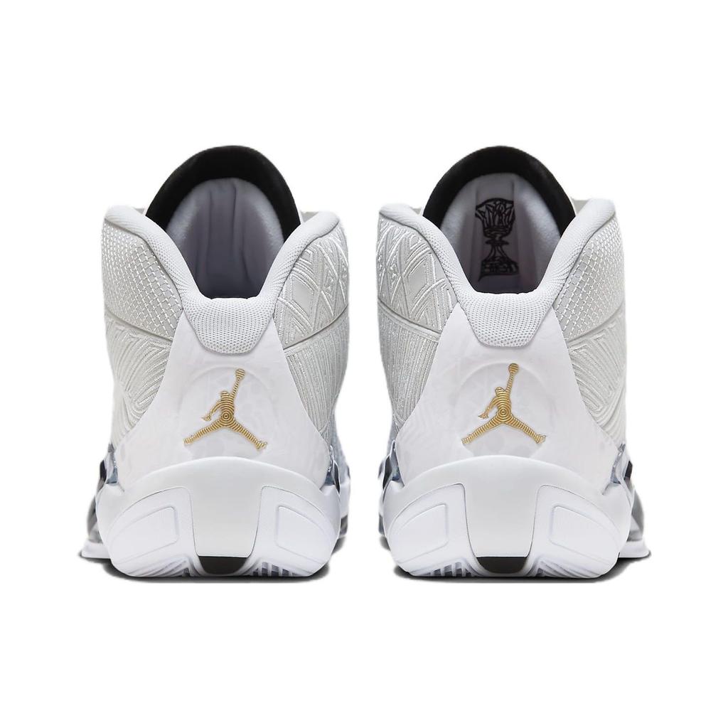 Мужские кроссовки Air Jordan 38 PF FIBA Белый Чистая Платина Металлик-Золото FN7482-100