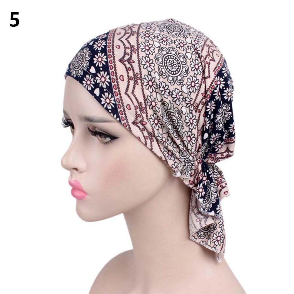 New Fashion Beanie Muslim Cancer Chemo Hat Printed Headwear Turban Hat Head Wrap Cap
