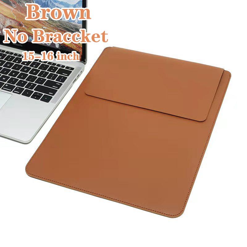 Multipurpose Laptop Sleeve 13/14/15/16 Inch With Bracket Waterproof Laptop Bag Laptop Case Macbook Sleeve Air Pro PU Leather