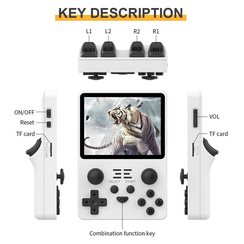 Портативная игровая консоль RGB20S Ретро-игровой плеер Система с открытым исходным кодом Встроенная более 15000 игр