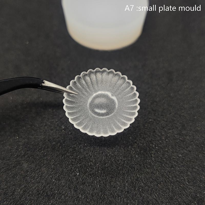 Dollhouse Silicone Tableware Mold Dollhouse Mini Dish Bowl Model Dolls House Kitchen Toys Accessories