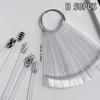 False Nail Art Color Card Display Stand Gel Polish Template Fan Shape Nail Art Tips Sample Stand Nail Polish Practice Palette