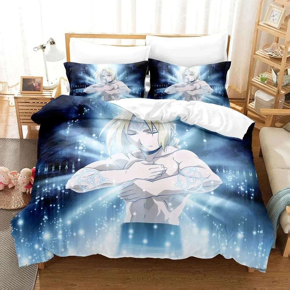 Anime Fullmetal Alchemist Bedding Set Duvet Cover Bedroom Comforter Single Twin King Size Quilt Cover Home Textile
