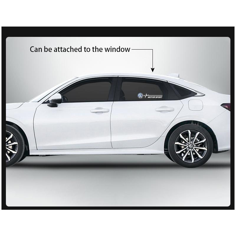 2Pcs Car Emblem Badge Windows Sticker Decal Auto Styling Accessories For Volkswagen VW ID3 Passat Arteon Jetta T-ROC Golf Amarok zh2