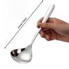 1PCS Stainless Steel Soup Spoon Ergonomic Handle Deep Bowl Design Kitchen Utensil for Home Cooking