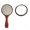 Cosmetic Mirror Handheld Wooden Single Side Retro Decorative Salon Hairdresser Plain