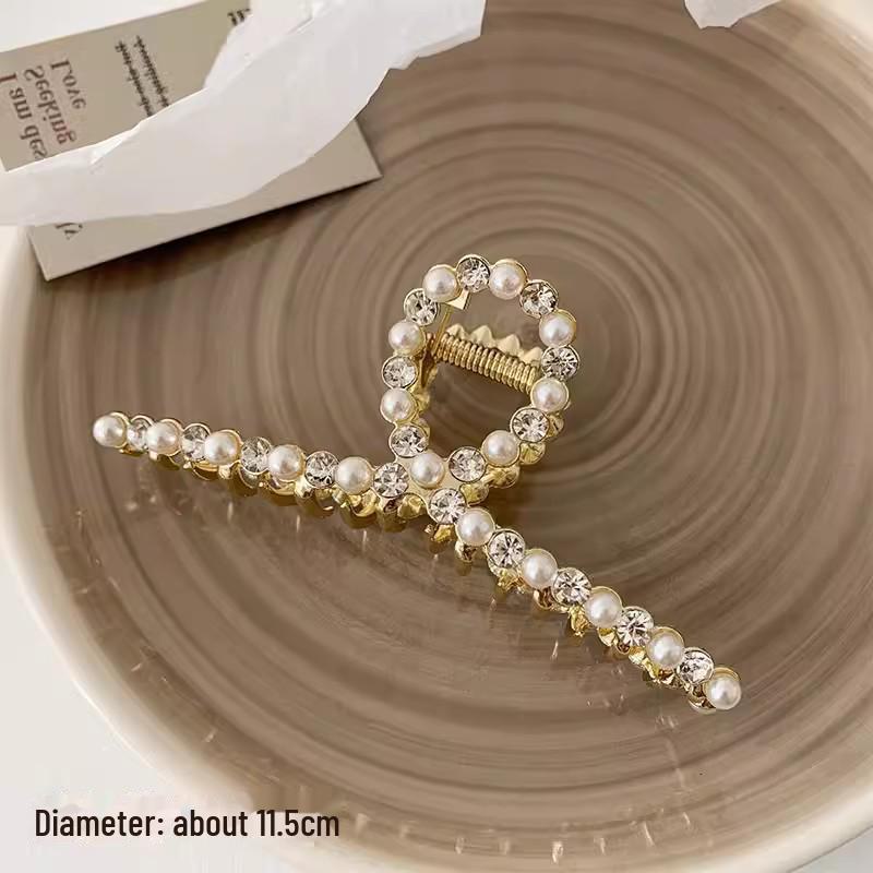 Высококачественная женская заколка для волос в форме акулы со стразами — большая, стильная и модная шпилька