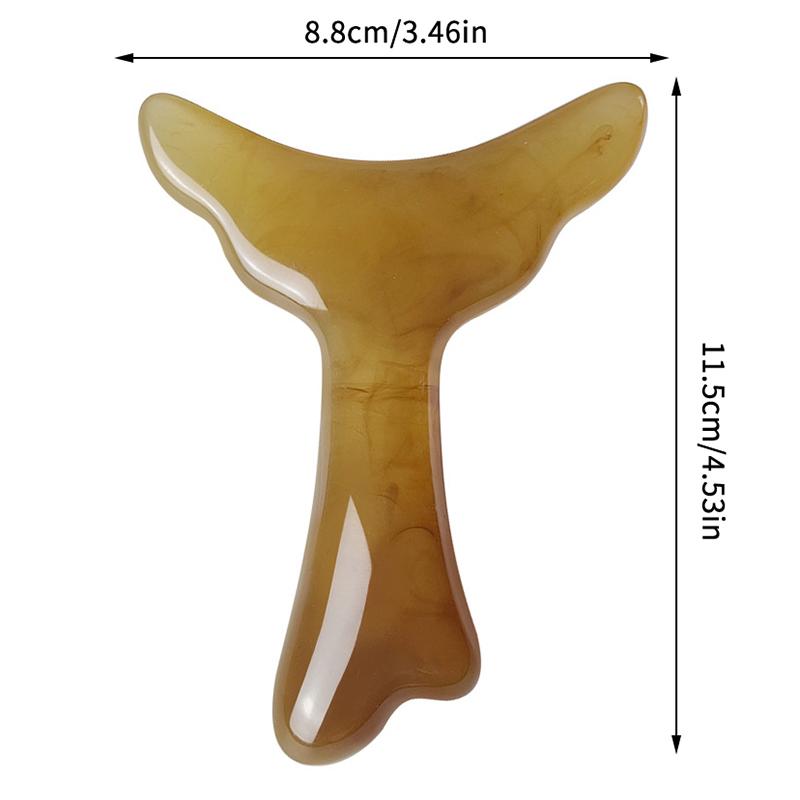 Guasha Board Resin Meridian Acupuncture Massage Stick Guasha Board For Neck Shoulder Back Scraping Board Facial Lifting Tool