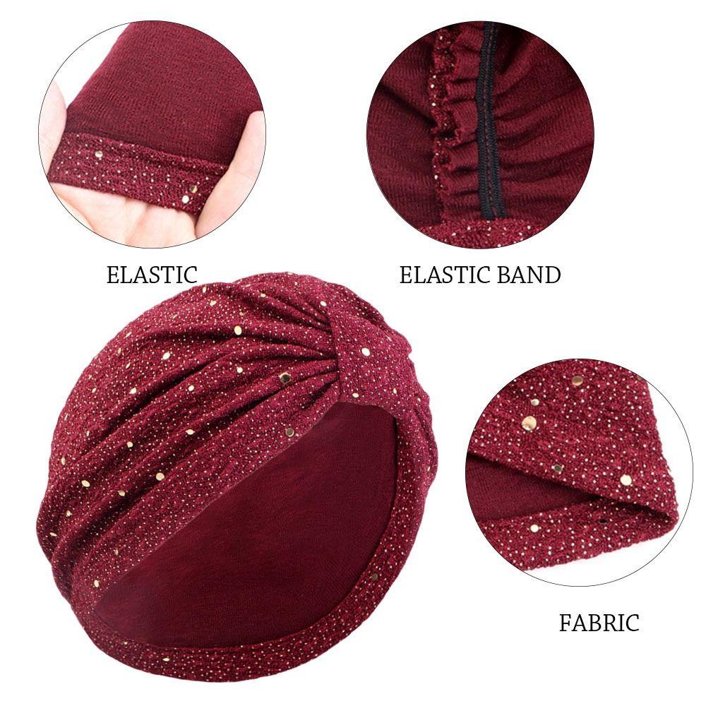 Блестящий мусульманский хиджаб с пайетками, модные банданы