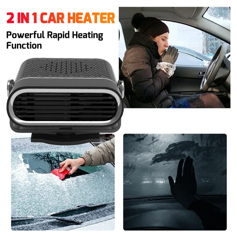 Portable 12v/24v Car Defroster Auto Heater Cooler Fan for Windshield Wind Defrosting Demister Snow Remover Supplies For Vehicle
