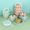 Stainless Steel Insulated Multi-Layer Lunch Box for Students, Dorms, and Offices