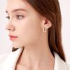 ELLE Jewelry 14K Square Cubic One-Touch Earrings (Gold Pin) ELGPEE196