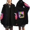 Anime JOJO's Bizarre Adventure Printed Fleece Zipper Hoodie Fall Winter Casual Teen Sports Sweatshirt