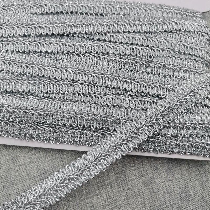 12 мм золотая и серебряная двухцветная кружевная елочка в виде сороконожки для аксессуаров одежды