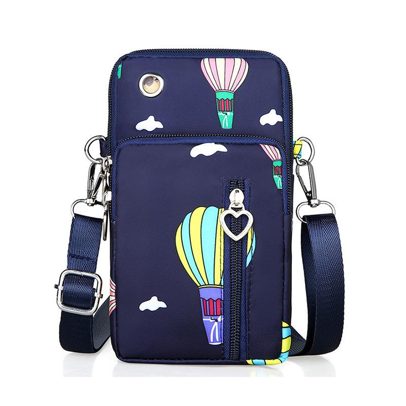 Новая сумка для мобильного телефона, женская сумка-мессенджер, трехслойная нейлоновая сумка с застежкой-молнией, вертикальная модель, сумка для мелочи, сумка на руку.
