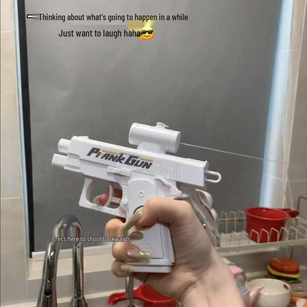 Double-Sided Reverse Pistol Water Gun: Two-Way Squirt Toy