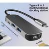 4 In 1 Type C Docking Station USB Hub Expander for Laptop Multi Function Adapter with HDMI USB Ports
