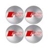 4PCS 65mm automobile hub center cover sticker is suitable for Audi ABT A3A4A5Q2 Q7 RSTT hub aluminum alloy modification sticker.