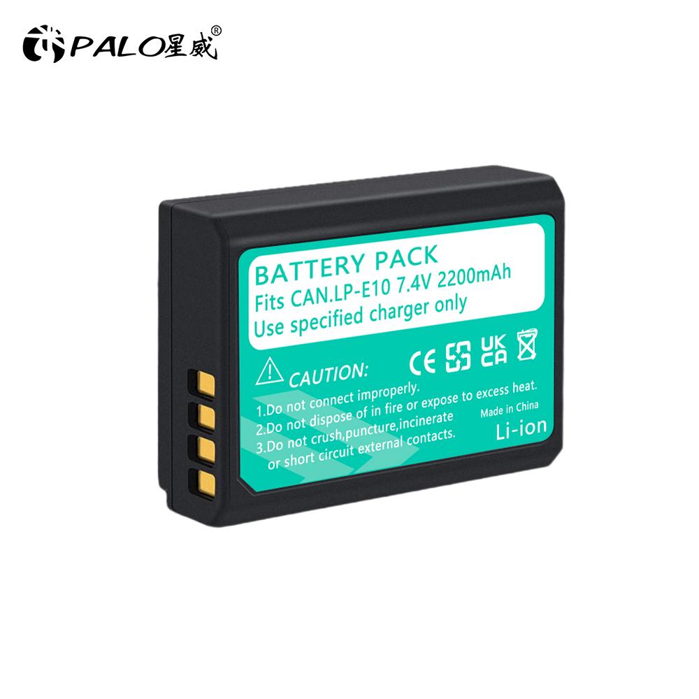 PALO 1pc 2200mAh LP-E10 LP E10 LPE10 Digital Camera Battery For Canon 1100D 1200D 1300D Rebel T3 T5 T6 KISS X50 X70 X80 Battery