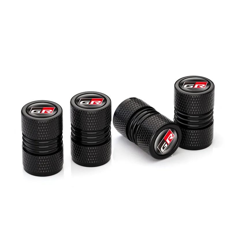 For Toyota ad114Pcs Car Tire Valve Stem Caps for Toyota GR Sport Supra Corolla Hilux C-HR Yaris GT86 Auto Exterior Modification Accessories