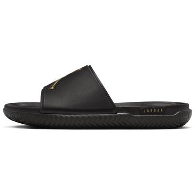 Air Jumpman Slide Черный Металлик Золотой Мужские Кроссовки FQ1598-007