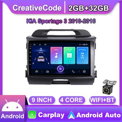 9-дюймовый автомобильный радиоприемник на базе Android Carplay для KIA Sportage 3 2010-2016, мультимедийный видеоплеер, GPS-навигация, WIFI, 2 + 32 ГБ