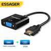 Essager Совместимый с HDMI на VGA кабель-адаптер 1080P с разъемом 3,5 мм, преобразователь видео Aux, аудио, HDMI-совместимый VGA-разветвитель для ноутбука
