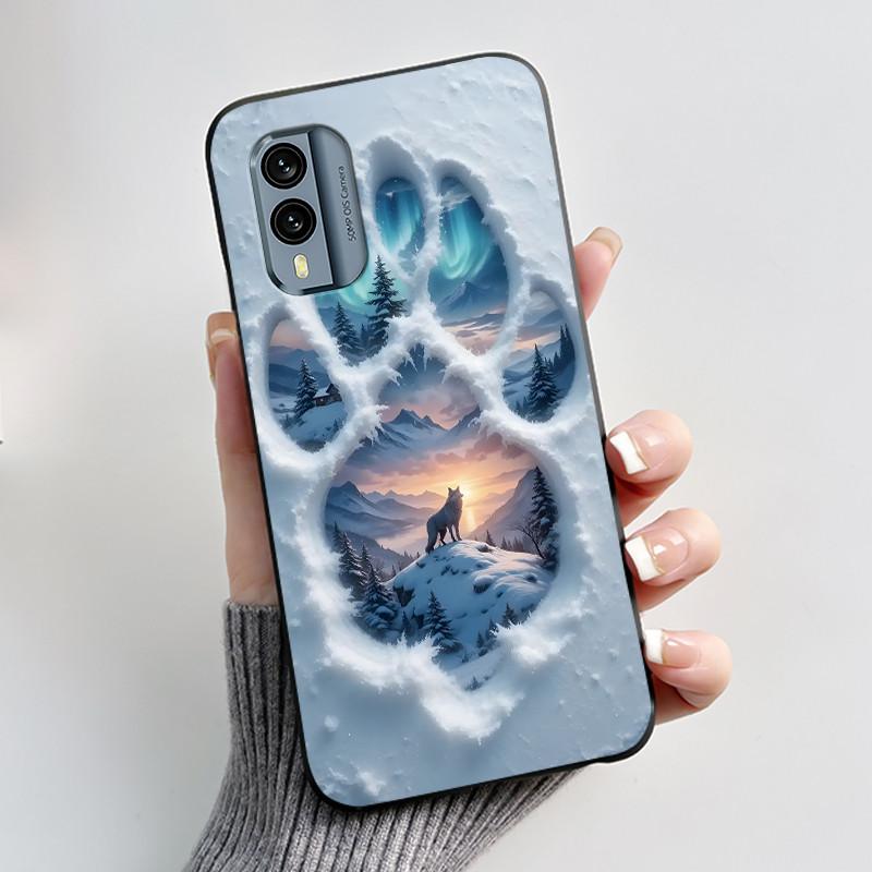 Shockproof Bumper Soft Cover For Nokia X30 5G Cute New Design Pattern Shell For Nokia XR21 With Jelly Color Viral Black Case
