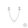 925 Sterling Silver Love Connection Safety Chain Metal Beads for Women Fits Original Charms Bracelets DIY Jewelry Making