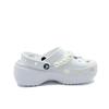 Crocs Baya Platform Clog Butterfly Love Flower Girly School Style Beach EVA Hole Shoes Unisex White