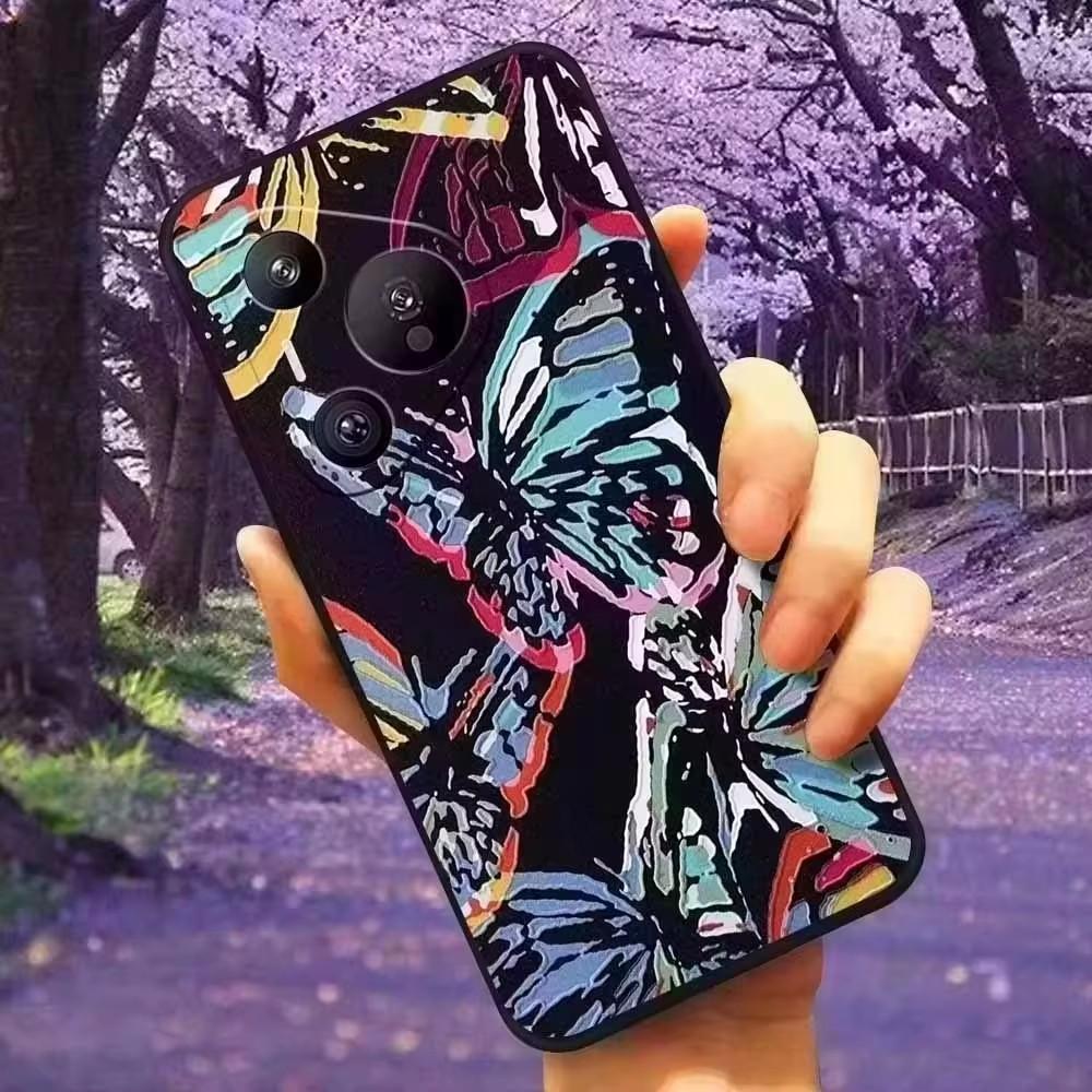 Чехол для Vivo Y33 / Y35 / Y36 с 3D цветочным рельефом, силиконовые тисненые задние крышки для Vivo Y36 4G, Чехол VivoY36 с принтом, мягкий, мультяшный