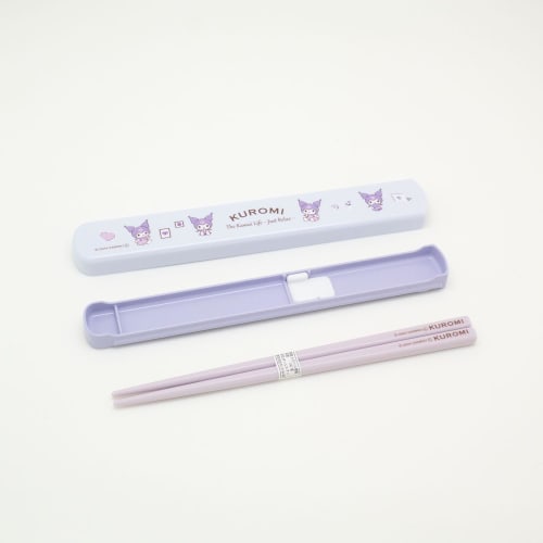 OSK Kuromi HS-16 Chopstick Box Set with Pull-Out Lid
