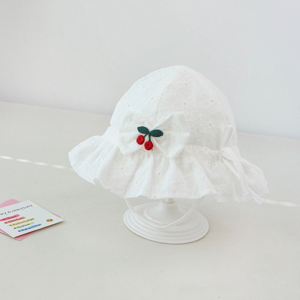 Sweet Infant Bucket Hat Lace Ruffle Baby Fisherman Hat Casual Newborn Sun Hat  Outdoor