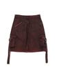 Main Booth Wild Cargo Denim Skirt(Vintage Red)
