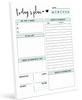 Inkdotpot Daily Planner With Hourly Schedule W 50 Undated Sheets, Productivity Tracker Tear Off Pad- Personal Planner- Priority Task- Daily Goal
