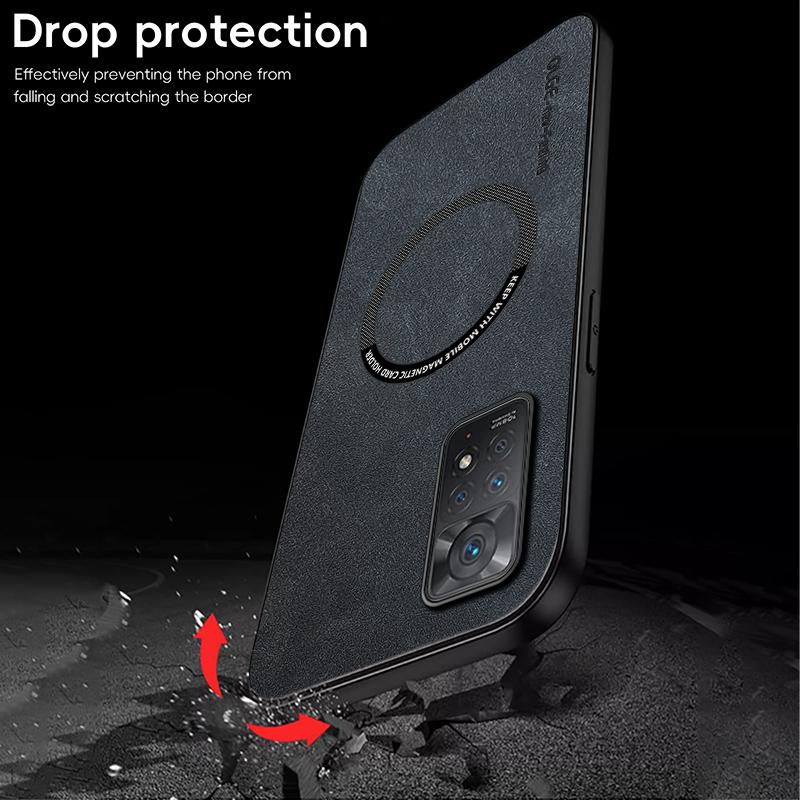 Magnetic Retro Leather Soft Case For Xiaomi Redmi Note 11S 11 Pro 4G 5G Global Version Wireless Charging Phone Case Cover