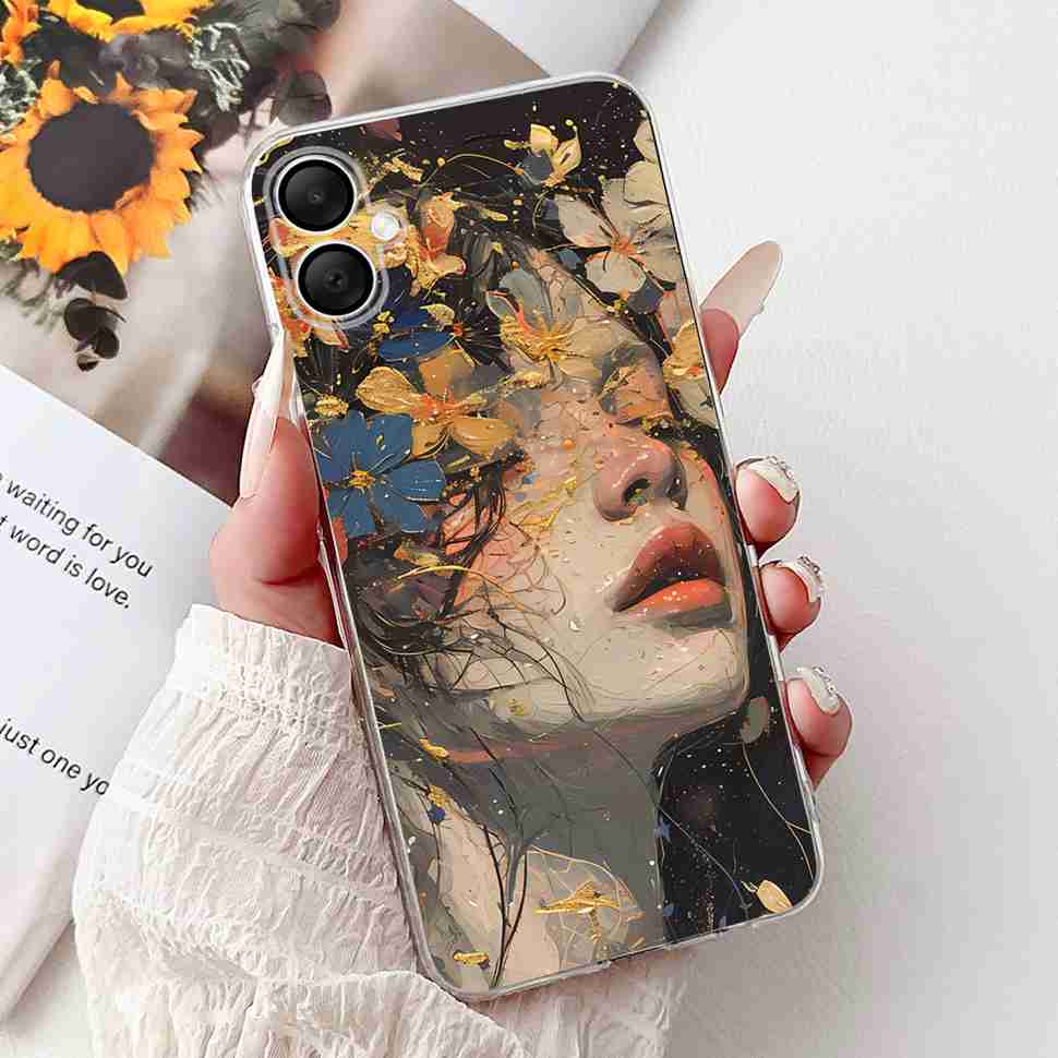 Для Samsung Galaxy A06 Чехол A065F A065M Модные Цветы для Девочек Мягкий Силиконовый Задний Чехол Для Samsung A06 A05 SamsungA05 Чехол