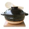 Hasegawa Kamadosan Earthenware Rice 21 Direct Heat Black Iga Made In Includes Rice and Recipe Set Cooker, 2-cup Capacity, Cm, Only, Ware, Japan,