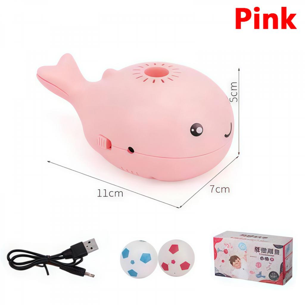 Interactive Cat Toys Electric Jet Floating Ball Cat Toy Whale Shaped Cat Toy Portable USB Dual Function Fan Pet Toy for Teaser