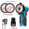 12V Cordless Electric Angle Grinder 800W 19500rpm Lithium Battery Polishing Grinding Machine Diamond Cutting Power Grinder