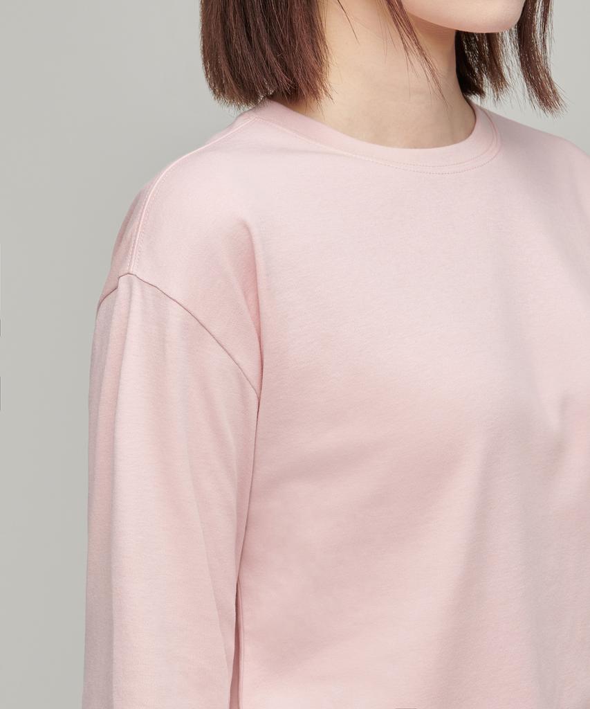 MUSINSA STANDARD WOMAN Women'S Relaxed Crew Neck Long Sleeve T-Shirt [Indian Pink]