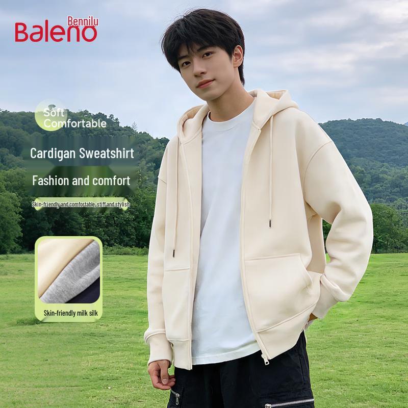 Baleno Men's Casual Full-Zip Hooded Sweatshirt