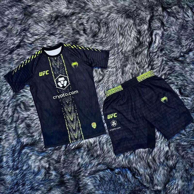 Mens Muay Thai Boxing Training Set Quick-Dry Stretch T-Shirt Shorts Athletic Wear Gym Fighting Sports