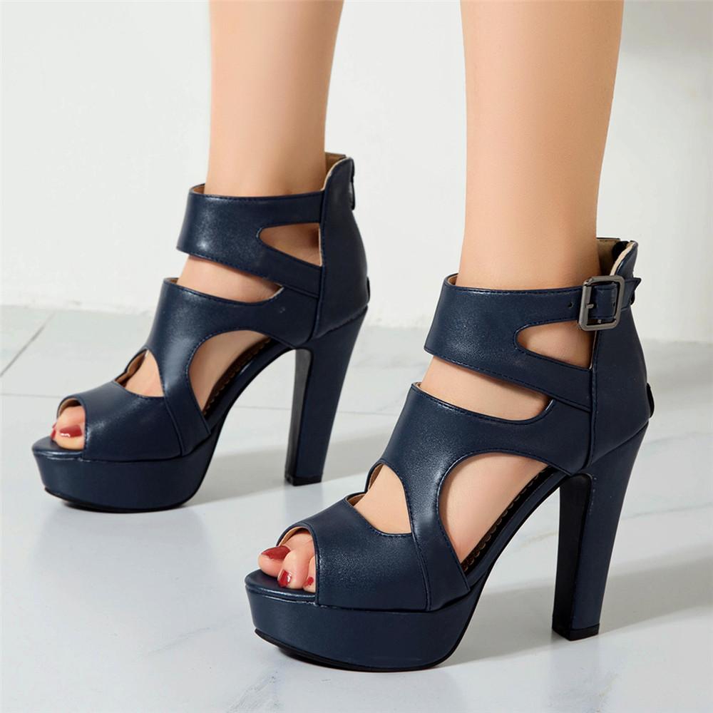 Модные летние сексуальные женские сандалии-гладиаторы дизайнерские с открытым носком с вырезами на высоком каблуке на платформе для вечеринки женская обувь на молнии сандалии женские