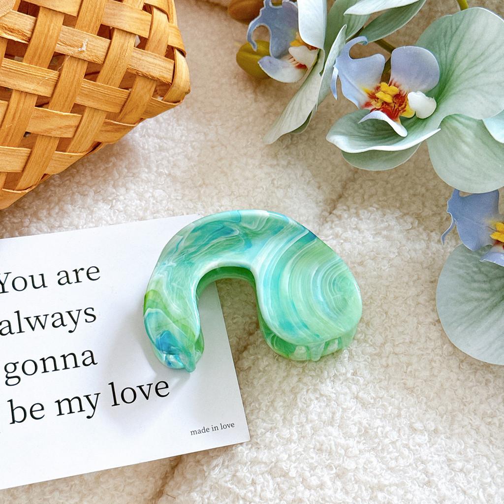 Элегантная смоляная заколка-краб для волос в уникальных цветочных и геометрических дизайнах для женщин