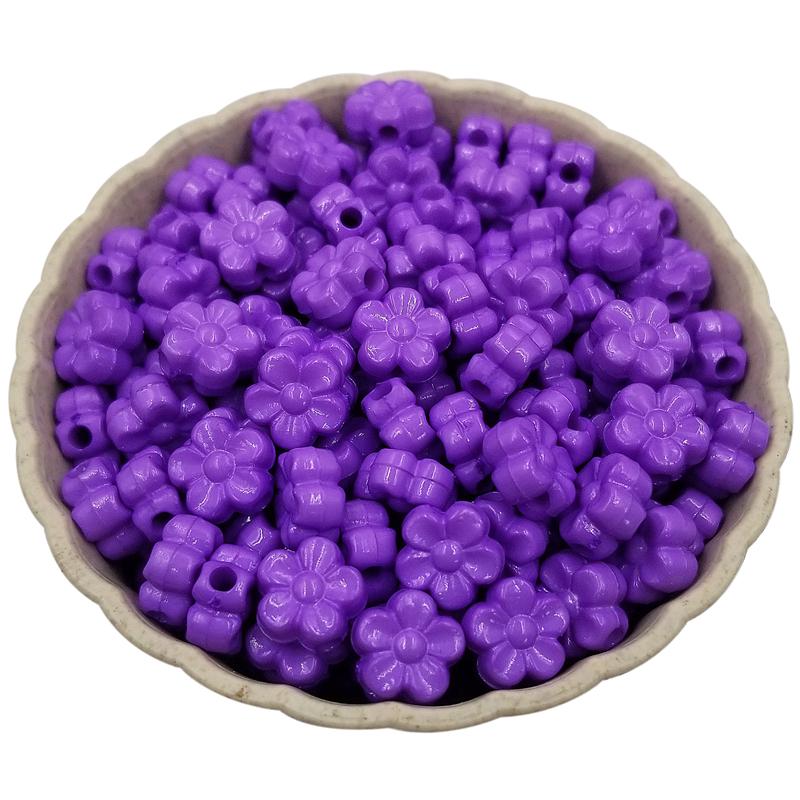 100 шт. 9 мм акриловые свободные бусины сплошной цвет DIY ювелирные аксессуары форма цветка ярких цветов ожерелье браслет кулон