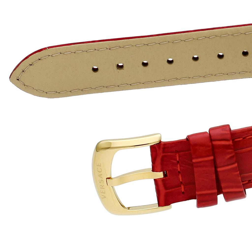 Часы Palazzo Empire Красный циферблат Нержавеющая сталь Сапфировое стекло Кварцевые 39MM Швейцарские часы VECO02622 [Versace] Женские [Товар]