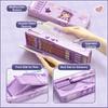 Large Capacity Pencil Case Password Lock Stationery Organizer Cartoon Stationery Box  Kids