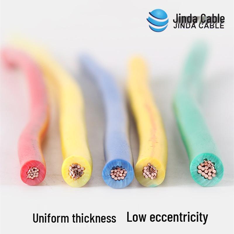 Jinda BVR0.75/1.0mm² Flame-Retardant Copper Core Flexible Wire, 200m Single-Core Multi-Strand